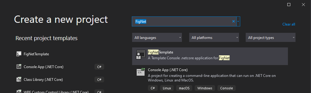 Visual Studio project template